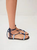 Nöista Boho Multi-Color Rope Sandals With Handcrafted Lace-Up Ties And A Vibrant Palette-The Ultimate Summer Festival Staple For Spring Adventures And A Relaxed, Artisanal Guest Aesthetic.